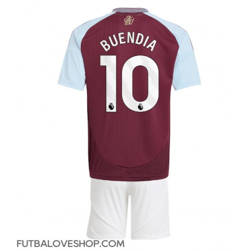 Dres Aston Villa Emiliano Buendia #10 Domáci pre deti 2024-25 Krátky Rukáv (+ trenírky)